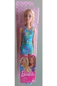Barbie Kalpli Mavi Elbiseli Bebek - 1