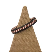 Modern Klasik Örgü Deri Bileklik - 5
