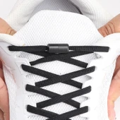 SRTfootcare Akıllı Vidalı Kilitli Elastik Outdoor Ayakkabı Bağcığı Yassı 100cm 1 Çift - 3