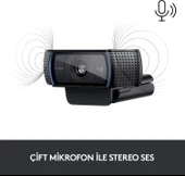 Logitech C920 PRO HD 1080p Stereo Ses ile Web Kamerası - Siyah - 4
