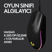 Logitech G G102 Kablolu Oyuncu Mouse, Lıghtsync Rgb Aydınlatma, 8.000 Dpı, 6 Programlanabilir Tuş, S - 4
