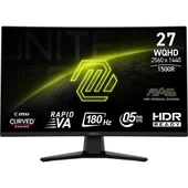 MSI 27" RAPID VA MAG 274CQF 0.5MS 180HZ HDMI-DP KAVISLI GAMING MONİTÖR 2560X1440 - 1