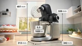 Bosch MUMS6ZS00 1600 W 5.5 LT Mutfak Şefi Inox - Siyah - 8