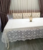 Remmy Güpürlü Masa Örtüsü-Şaheste Beyaz (160x230) - 3