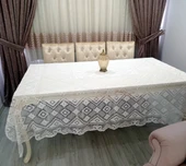 Remmy Güpürlü Masa Örtüsü-Şaheste Beyaz (160x230) - 2
