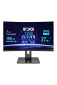 WARP WRP27-165-B 27" 165HZ 1MS RGB 1000R Curved (HDMI + DP) Freesync + G-Sync FHD Oyuncu Monitörü - 1