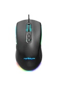 WARP WRP-S12800-B 12800 Dpi Wide RGB Özel ABS Doku Reflex Örgü Kablolu Siyah Gaming Mouse - 1