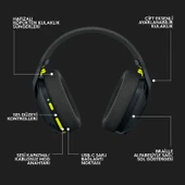 Logitech G G435 LIGHTSPEED Kablosuz Oyuncu Kulaklığı - Siyah - 8