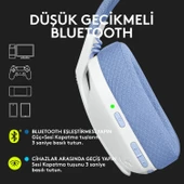 Logitech G G435 Lıghtspeed Kablosuz Oyuncu Kulaklığı - Beyaz  Kutusuz Teşhir - 3