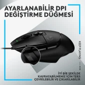 Logitech G G502 X Kablolu HERO 25K Sensörlü Yüksek Performanslı Oyuncu Mouse - Siyah - 7