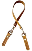 Çanta Aksesuar 60x1.5 cm Gerçek Deri Açık Taba Renk Çanta Sapı Light Gold Metalli - 1