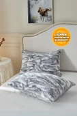 Kürklü Peluş 2'li Yastık Kılıfı 50x70 cm Yumuşak Supersoft Dekoratif Wellsoft Mia - 1