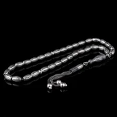 925 Ayar Gümüş Zülfikar Kılıç Tasarımlı Arpa Kesim Fizyon Tesbih thumbnail 1