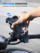Lamicall Motosiklet için Telefon Tutucu Çift Titresim Engelleyici ve Sarsinti Önleyici BCSP01 - 4