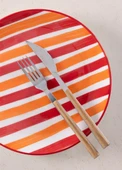 The Mia Joy Pasta Tabağı 6lı Set Kırmızı 19 cm - 5