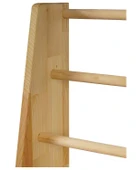 Doğal Ahşap Montessori Çocuk Kitaplığı Mavi Kumaşlı - 4