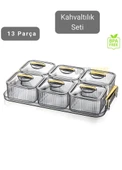 6’lı Kahvaltı Seti 13 Parça Kahvaltılık BPA Free Sunumluk Şık Tepsili Kahvaltılık - 3