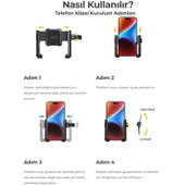 Lamicall Motosiklet ve Bisiklet Telefon Tutucu Kolay Sök Tak BP09O thumbnail 8