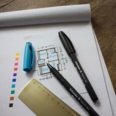 Schneider Topliner 967 | Fineliner 0,4 MM Keçe Uçlu Kahverengi Kalem - 5