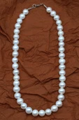 İnci Doğal Taş Gümüş Kolye - 1