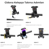 Lamicall Motosiklet ve Bisiklet Telefon Tutucu 360 Derece Döndürülebilir BM02BLACK - 9