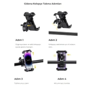 Lamicall Motosiklet ve Bisiklet Telefon Tutucu Hizli Takilir BP07 thumbnail 10