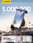 Lamicall Motosiklet ve Bisiklet Telefon Tutucu 360 Derece Döndürülebilir BM02BLACK - 7