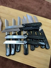 Kapris 12 Adet Meyve Bıçağı Seti Alman Model Siyah SLR01 - 1