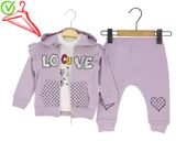 Kız Bebek Takım Hırkalı Üç Parçalı thumbnail 2