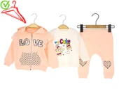 Kız Bebek Takım Hırkalı Üç Parçalı thumbnail 4