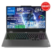 Lenovo LOQ 15IRX9 Intel Core İ7 13650HX 32GB 512GB SSD RTX 4060 (115W) 15.6" sRGB 144Hz FHD IPS Panel Freedos Taşınabilir Bilgisayar 83DV011ETR - 1