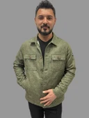 Erkek Kaşe Mevsimlik Cep Detaylı Gömlek Modeli Haki Ceket - 3