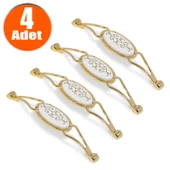 Seçil Çekmece Dolap Dolabı Kapak Kulpu Kulpları Kulbu Gold Metal Kulp 128 Mm (4 ADET) Mobilya Mutfak - 1