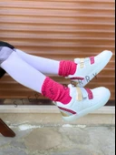 2 Çift Çocuk Fuşya  Slouchy Çorap - 2