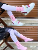 2 Çift Çocuk Pembe Slouchy Çorap - 1