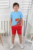 Erkek Çocuk Şort Takım Dinazorlu - 1
