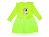 Kız Çocuk Elbise Taşlı Baskılı thumbnail 8