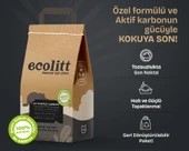 Ecolitt Ultra Koku Hapseden Kraft Pakette Topaklanan Kahverengi Bentonit Aktif Karbonlu Kedi Kumu 8kg - 1