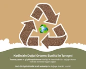 Ecolitt Kraft Pakette Tozsuz ve Topaklanan Kahverengi Bentonit Natura Kedi Kumu 8kg - 2