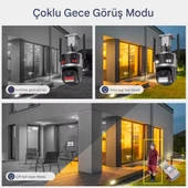 QASUL ICsee WiFi 12MP Kamera 6K 3Lens Bağlantı PTZ Güvenlik Kamera CCTV 3 Ekran Ağ Kamerası 2 Yönlü Ses - 6