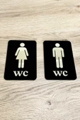 Dekoratif Wc Yönlendirme Tabelası - Kadın & Erkek 2'li - 3