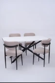 Kütük Polo MDF Mutfak Masa Sandalye Takımı 90x160 - 7