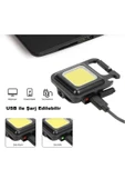 Mini Led Metal Anahtarlık El Feneri Flash Mıknatıslı Su Geçirmez Şişe Açaçaklı Şarjlı - 2