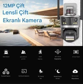 12 MP 6K 8X Zoom 3 Lensli Çakarlı Su GeçirmezHarek Sensörlü Ip Güvenlik Kamerası CMR56 - 2