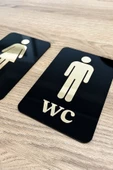 Dekoratif Wc Yönlendirme Tabelası - Kadın & Erkek 2'li - 2