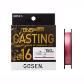 Gosen X16 Casting Answer PE 16 Örgü Spin İpi PİNK 150 MT 0,205 MM - 1
