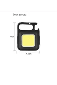 Mini Led Metal Anahtarlık El Feneri Flash Mıknatıslı Su Geçirmez Şişe Açaçaklı Şarjlı - 8