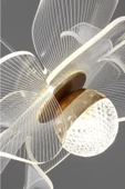 Luna Lighting Kleopatra Model Gold Kaplama 3renk Metal Salon Mutfak Oturma Yatak Odası Modern Led Sarkıt Avize - 2