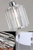 Luna Lighting Radiosa Model Krom Renk Kristal Taşlı Dekoratif Salon Mutfak Yatak Odası Hol Antre Üçlü Sarkıt Avize - 6