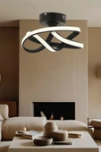 Luna Lighting Vino Riserva Model Siyah Renk Metal Salon Mutfak Oturma Yatak Odası Modern Led Plafonyer Avize - 1